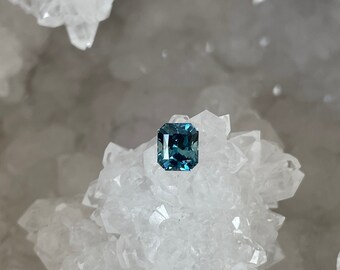 Montana Sapphire 1.35 CT Blue Green Radiant Cut