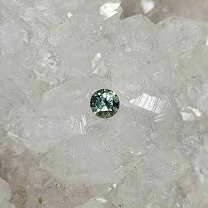 Montana Sapphire .31 CT Teal Round Cut