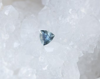 0.69 Carat Grey/Blue Trillion Cut Montana Sapphire