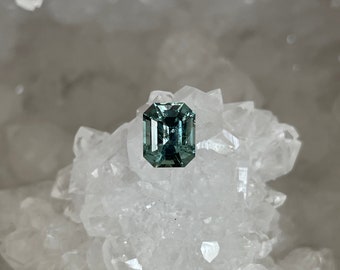 Montana Sapphire 1.57 CT Oceanic Teal Emerald Cut