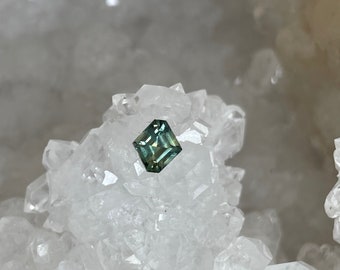 Montana Sapphire .84 CT Green/Blue/Yellow to Spring Grass Green Elongated Hexagon Cut