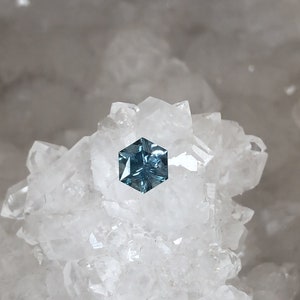 Montana Sapphire .71 Carat Light Blue Brilliant Hexagon Cut