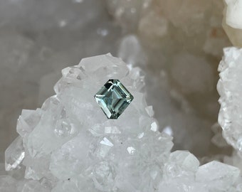 Montana Sapphire .97 CT Light Seafoam and Sage Green Modified Kite