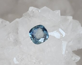 Montana Sapphire .59 CT Light Blue Grey Cushion Cut