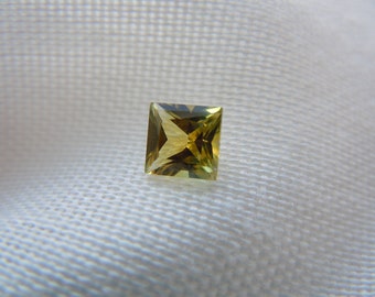 Echte Montana Sapphire Princess Cut geel/oranje/groen .67 karaat