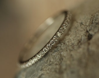 Diamond Wedding Band in 14K White Gold