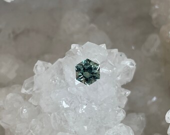 Montana Saffier 1,10 CT Groen Blauw Hexagon Cut