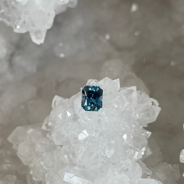 Montana Sapphire 1.21 CT Blue Green Radiant Cut