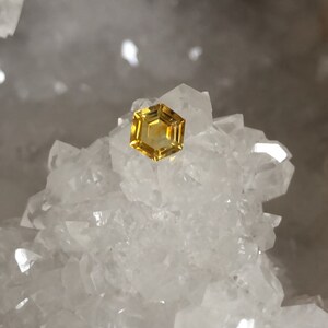 Montana Sapphire Yellow Orange Hexagon Cut .82 carat