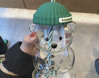 Starbucks Bearista Bear Glass Cold Cup Holiday Limited Edition 2026 Gift New