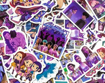 50pcs Kpop Demon Hunters Stickers, Girl Hero Action Stickers, Animated Fantasy Stickers, Waterproof Stickers for Laptop, Journal, Kindle