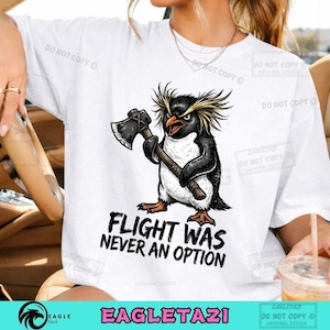 Flug war nie eine Option PNG: Rockhopper Pinguin Lustige png Lustiges Tier Clipart Viral Design (Digitaler Download)