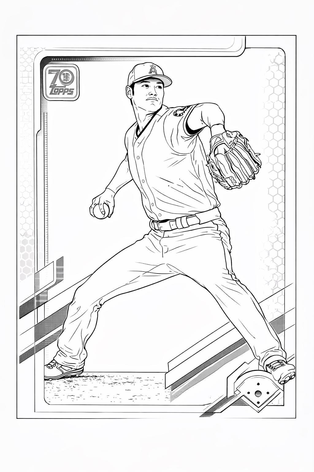 Baseball Coloring Pages Bundle Printable Trading Card Style Sports…