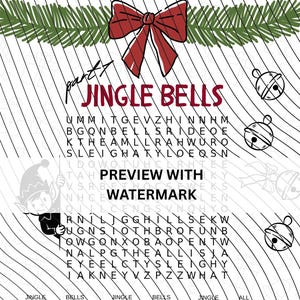 Sopas de letras de Jingle Bells / Navidad/Fiestas (2 pt.) / ChizQuest
