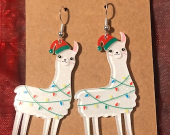 Adorable Alpaca LLama Sterling Wire Earrings