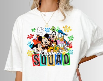 Comfort Colors® Disney Autism Awareness T-shirt, Micky and Friends Autism Shirt, Awareness Day Shirt, Autism Awareness Month Tee