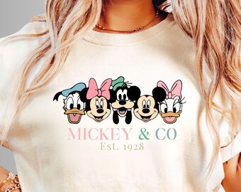 Comfort Colors® Mickey & Co 1928 Shirt, Vintage Disney Tee,Mickey And Co, Disneyworld Tee,Family Mickey And Friends ShirtDisney Family Shirt