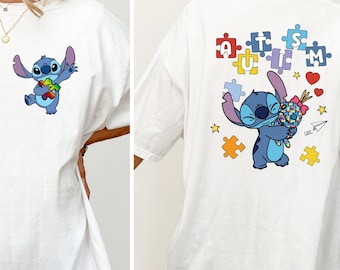 Comfort Colors® Stitch Autism Awareness T-shirt, Disney Autism Shirt, Awareness Day Shirt, Autism Awareness Month Tee