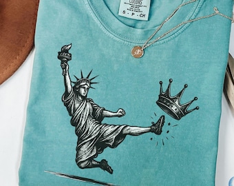 Comfort Colors® No Kings Shirt, Statue of Liberty, Democracy Tee, Anti Trump, Protest Shirt, Liberal Tshirt, Democrat T Shirt, Anti Fascism