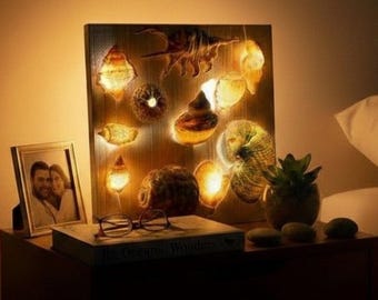 Handmade Seashell Lamp, Natural Shell Night Light, Ocean Decor, Beach House Table Lamp, Unique Thank You Gift, Made To Order