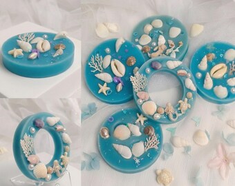 Beach Wedding Favors for Guests, Ocean Theme Scented Wax Sachets, Bulk Seashell Bridal Shower Gifts, Nautical Destination Wedding Favor
