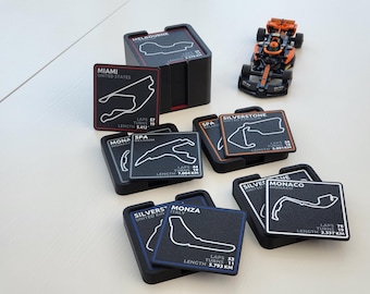 Posavasos de circuito de F1: conjunto personalizado de circuitos de F1 2026 / Regalo para fanáticos de la Fórmula 1
