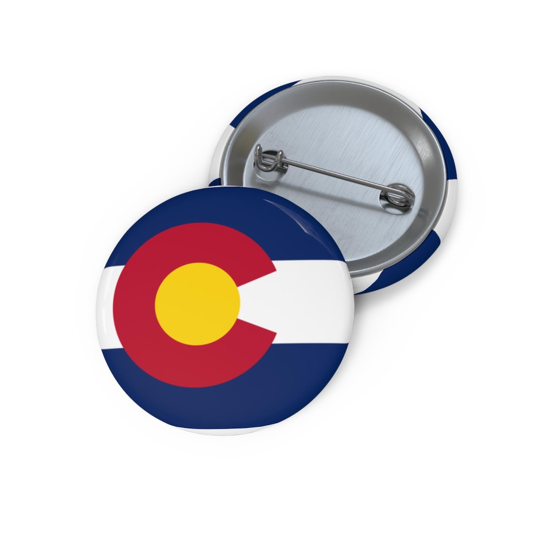 Colorado Flag Pin | Enamel-look Lapel Button, State Pride - Etsy