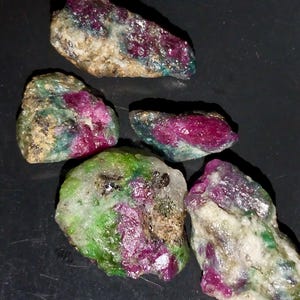 61 ct Natural Afghan Ruby-in-Zoisite (Anyolite) Rough Specimen – Collector’s Gemstone