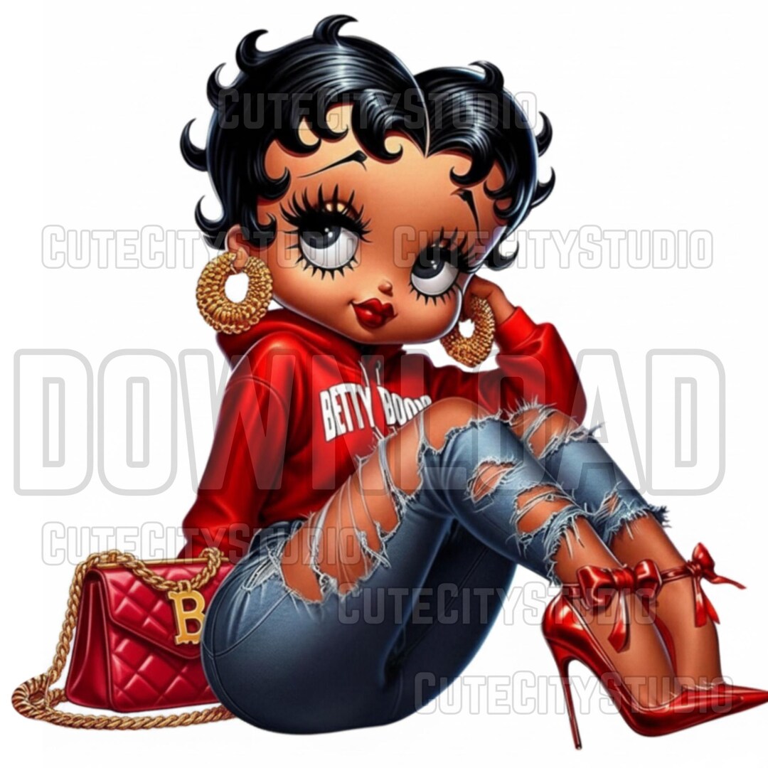 Betty Boop Valentine PNG, Red Hoodie, Tumbler Wrap (digital Download ...