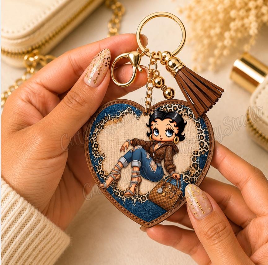 Black Betty Boop Key Chain - Etsy