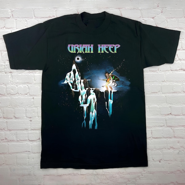 Uriah Heep Band Demons And Wizards Rare Black Tee Shirt Size S-4XL Classic