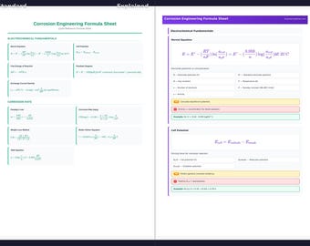 Formuleblad corrosietechniek - Formuleblad | Pdf-download