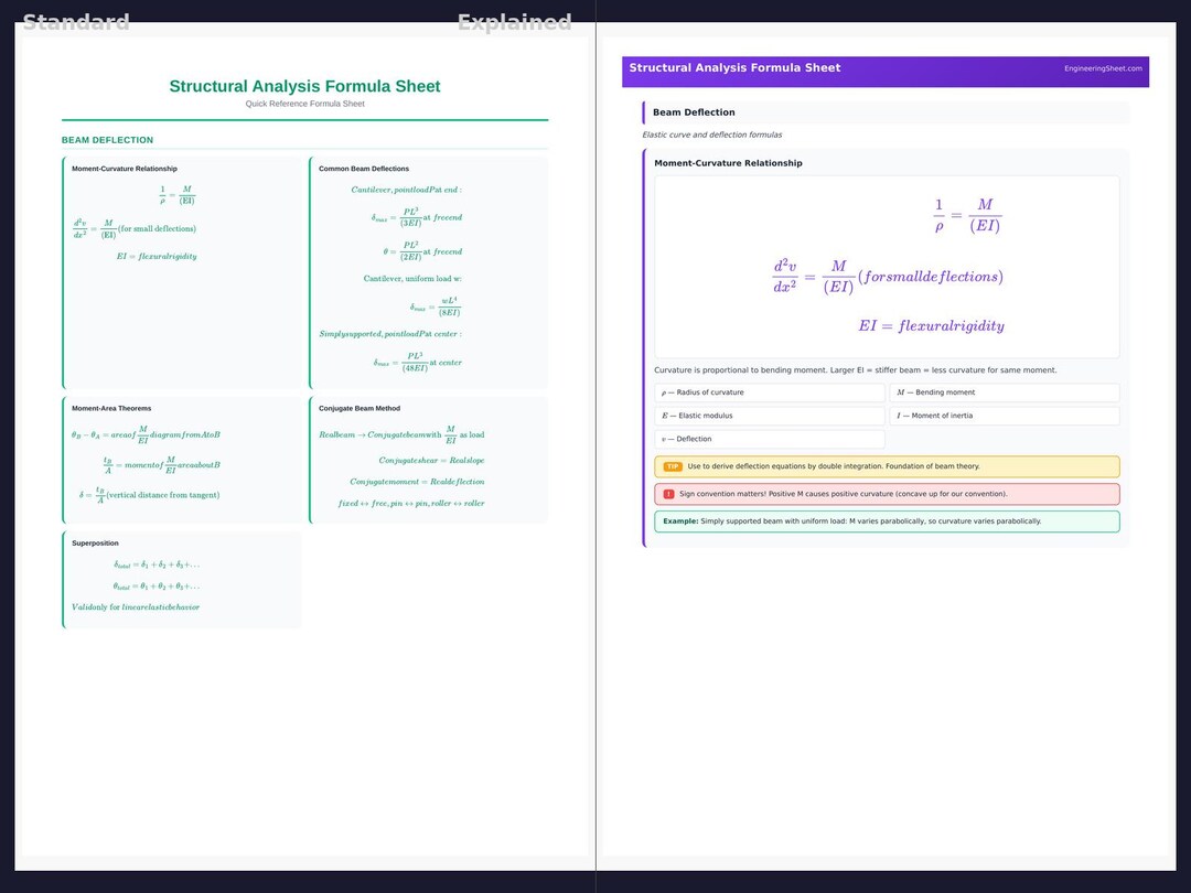 Structural Analysis Formula Sheet - Formula Sheet | PDF Download - Etsy