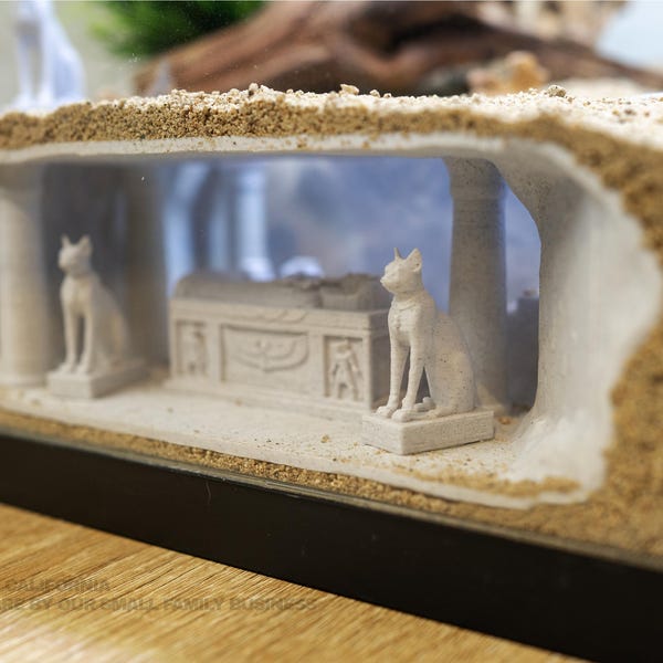 Ensemble de grottes souterraines égyptiennes pour aquarium, cachette de poissons Betta et de crevettes, décor de terrarium aquascape de l'Egypte ancienne