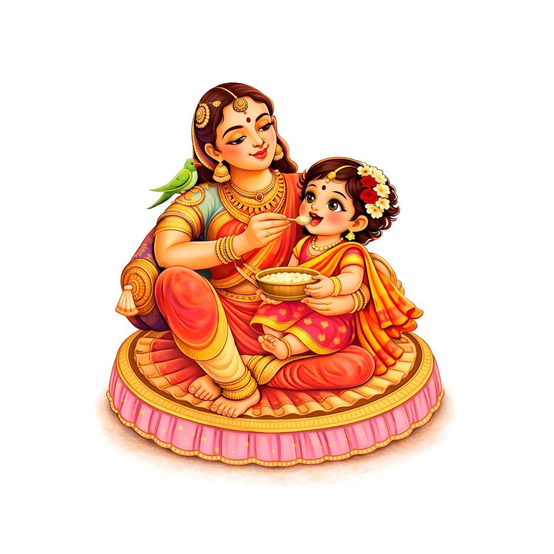 Yellow Rice Ritual Poster Annaprasana Ceremony Poster, South Indian Baby Rice Feeding (digital ...