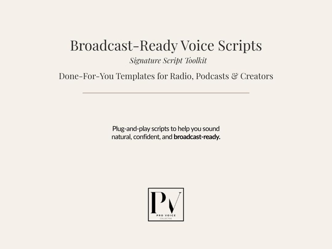 Broadcast-ready Radio & Podcast Templates | Voice Tracking Scripts for ...