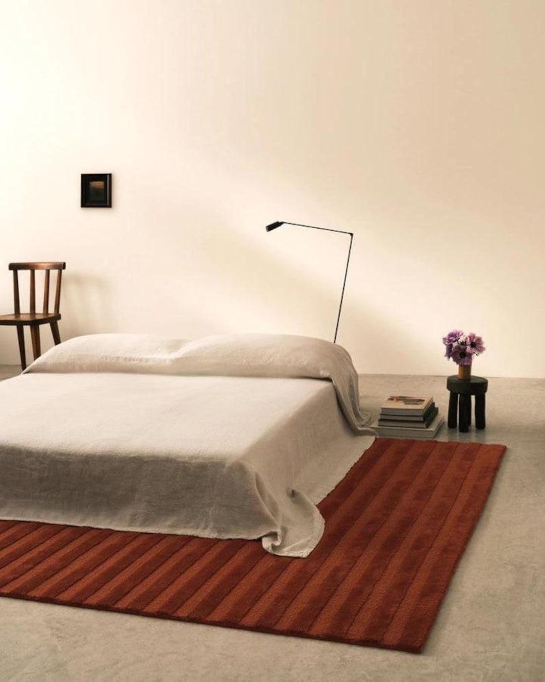Hand Tufted Striped Modern Rug | Minimalist Wool Carpet for Living Room ...