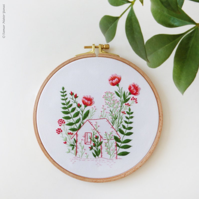 Between the Flowers Plant Embroidery, Embroidery kit, Flowers embroidery, Botanical embroidery, Botanical Art, Gardening image 5