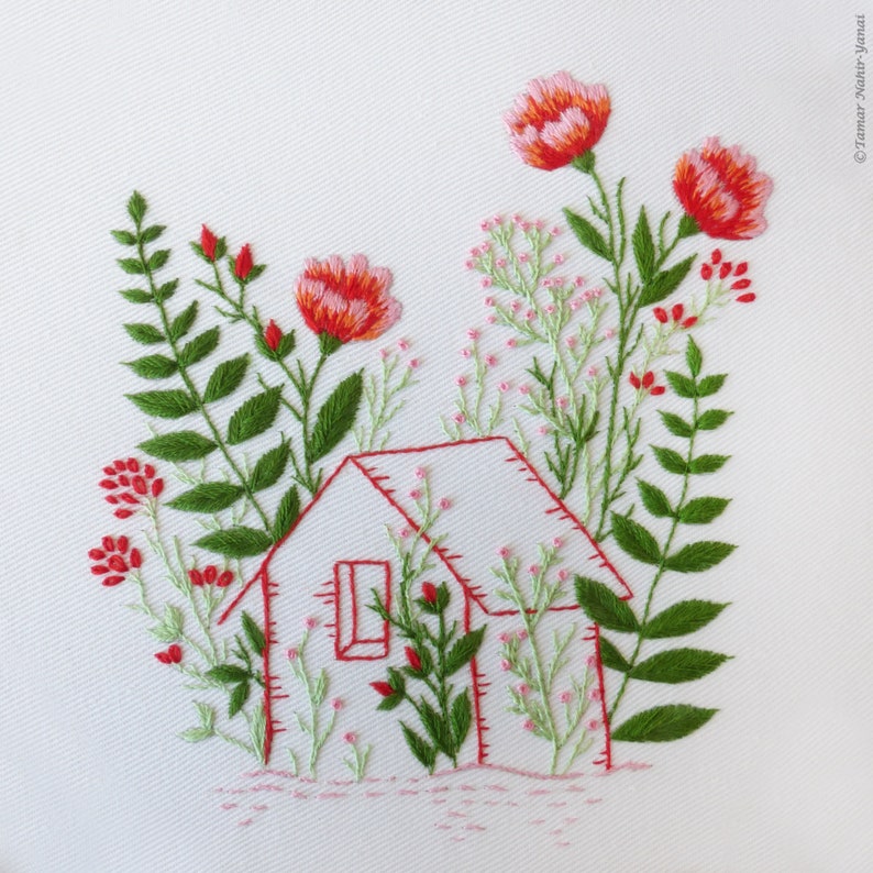 Between the Flowers Plant Embroidery, Embroidery kit, Flowers embroidery, Botanical embroidery, Botanical Art, Gardening image 8