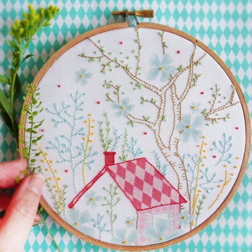 Dream House Embroidery Wall Art House Warming Gift Etsy