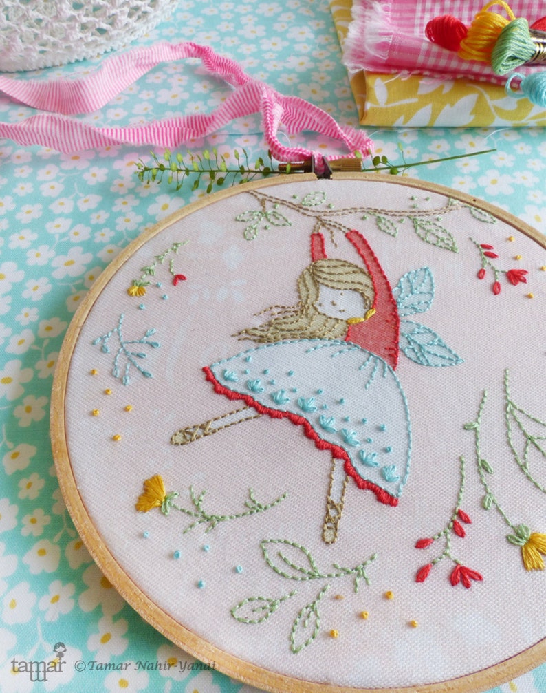 Embroidery Kit Hand embroidery Flying Fairy Fairy nursery Etsy