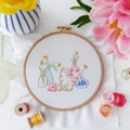 Tulips and Cat - Embroidery Art Kit, Tulips quilt pattern, Embroidery Cat, Wall Art Embroidery, Vaze Embroidery Decor Diy, Cat Needlework product logo