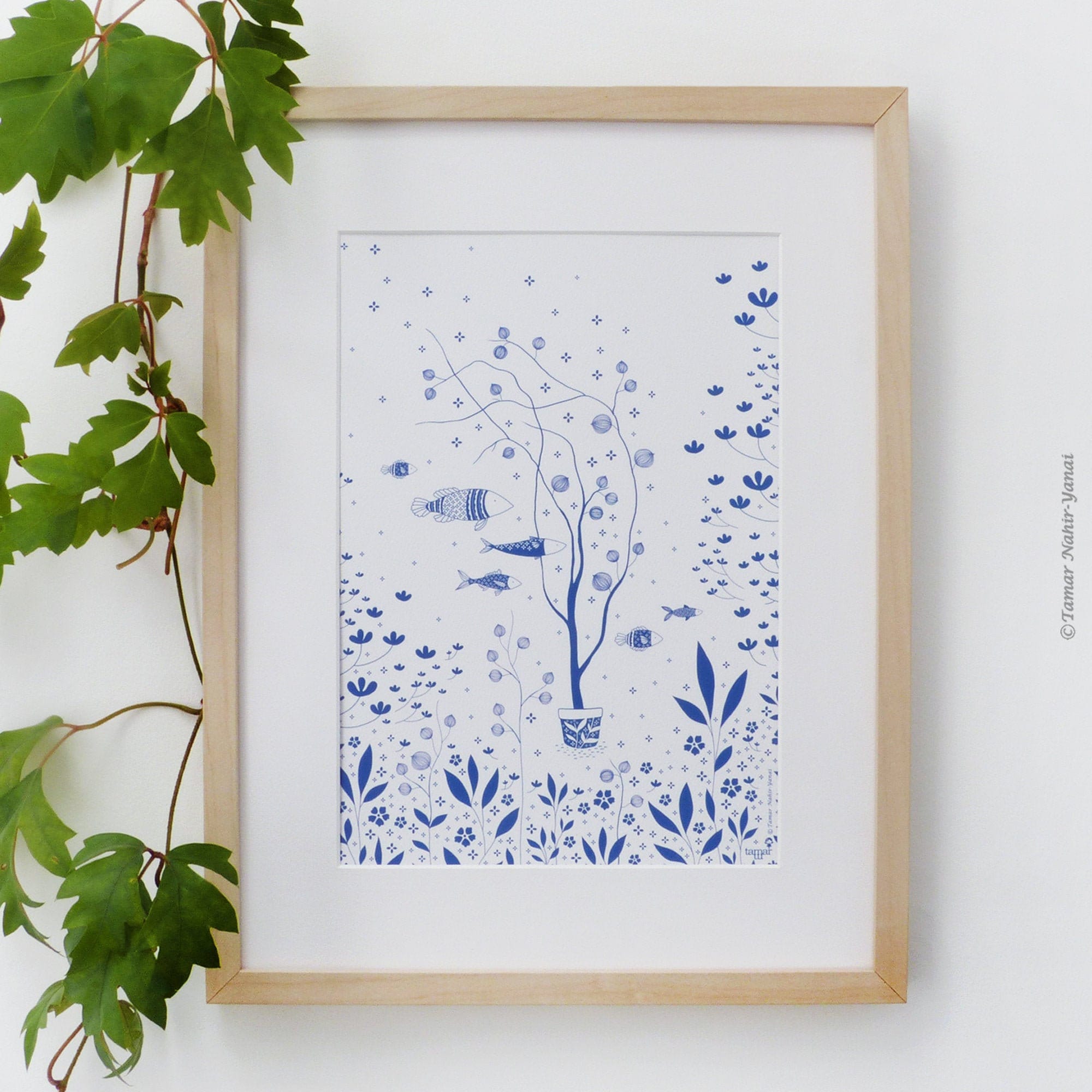 Estampes Bleues et Blanches, Estampes Salon, de Chambre à Coucher - Mer Des Souhaits Art Mur Mer, Bl