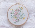 Bouquet of flowers - Christmas embroidery, Christmas gifts for her, Flower embroidery, Embroidery kit, Diy kit, Hand embroidery, Hoop art product logo