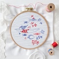 Little Swimmer - Embroidery Art Kit, Creative Diy, Swimming Embroidery Kit, Sea embroidery, Summer Decor Diy, Underwater Embroidery product logo