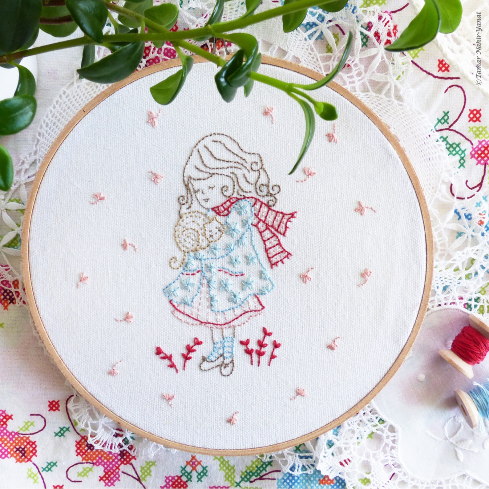 Christmas embroidery Christmas wall art Embroidery kit Etsy
