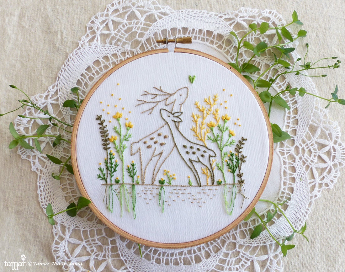 Histoire d'amour - Artisanat de Noël, Broderie à La Main Moderne, Kit Broderie, Cadeau Noël Pour Enf