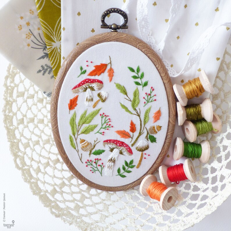 fall embroidery kits