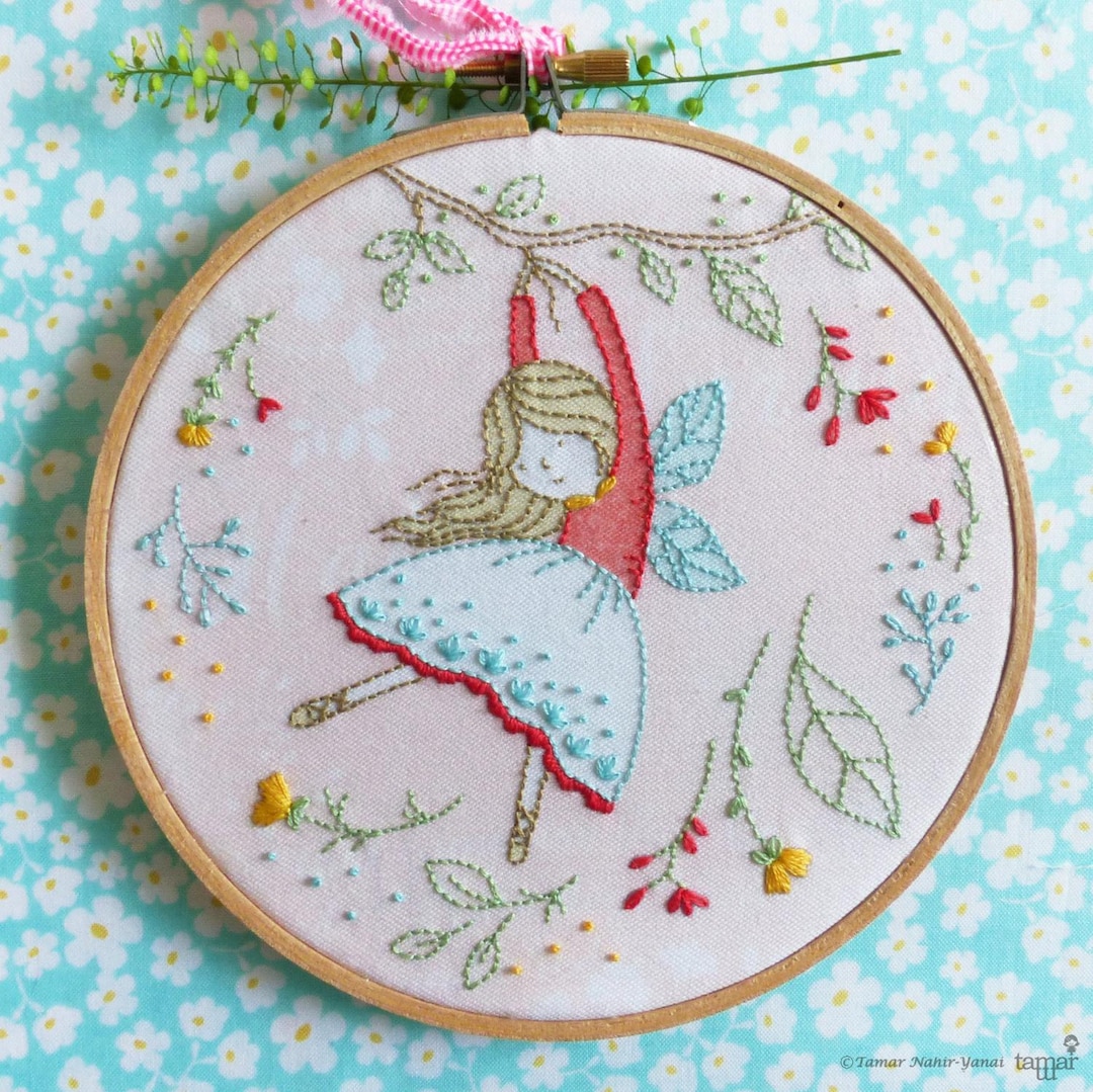 Flying Fairy - Embroidery Kit, Hand Embroidery, Fairy Nursery ...