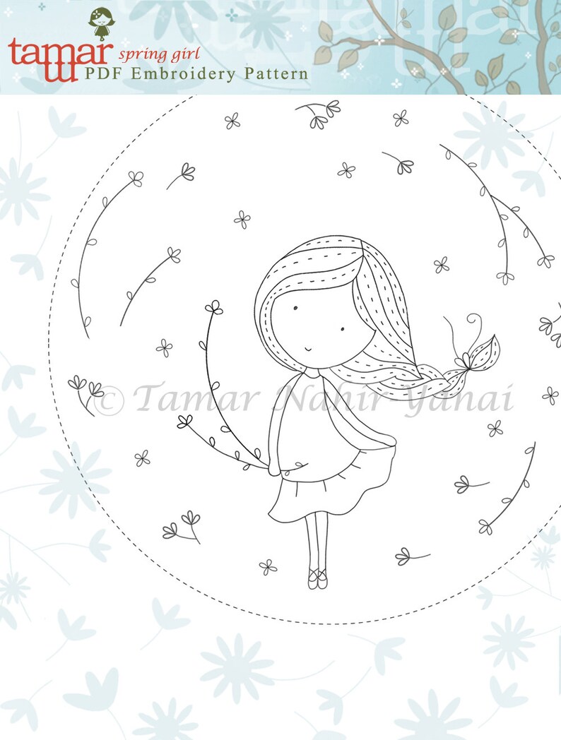 Hand Embroidery Pattern Quilt Pattern Embroidery Applique Digital Design Printable Art Nursery Spring Girl Embroidery Pattern Hand Embroidery Pattern Quilt Pattern Embroidery Applique Digital Design Printable Art Nursery Spring Girl Embroidery Pattern
